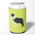 thumbnail image 2 of Carolines Treasures BB3823CC Black Border Collie Checkerboard Green Can or Bottle Hugger, 2 of 5