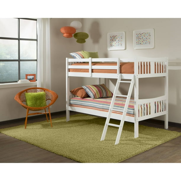 Storkcraft Caribou Twin Over Twin Solid Hardwood Bunk Bed White Walmart Com Walmart Com