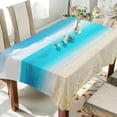 thumbnail image 4 of Coolnut Summer Island Beach Tablecloth 60" x 108" Rectangle Table Cloth Stain-Resistant Dining Table Cover for Home Dinner Party House Decor, 4 of 7