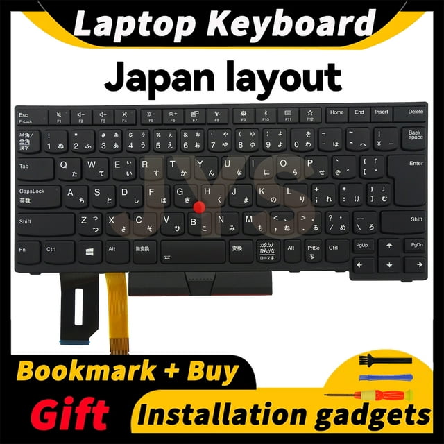 Laptop Replacement Keyboard for Lenovo ThinkPad E480 E490 L380 R480 T480S L490 T490 With backlight US/UK/Spanish/French layout JP backlit
