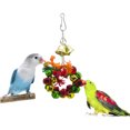 thumbnail image 1 of Christmas Bird Toy Training Bell Wreath Rope Parrot Chew Toy Bird Hanging Toy, 1 of 6