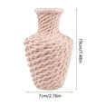 thumbnail image 6 of Wicker Pattern Plastic Vase, Decorative Flower Container for Dry & Fresh Flowers, Home Decor, 6 of 6