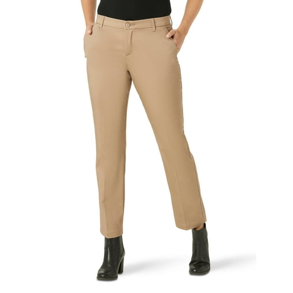 Lee Women's Comfort Waist Woven Straight Leg Pant