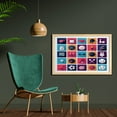 thumbnail image 2 of Olympics Wall Art with Frame, Sports Image with Whistle Stopwatch Bowling and Various Types of Balls, Printed Fabric Poster for Bathroom Living Room, 35" x 23", Navy Purple, by Ambesonne, 2 of 2