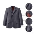 thumbnail image 6 of ETHAN Boys Suits 5 Piece Formal Suit Set Slim Fit Formal Dress Clothes Ring Bearer Outfit for Kids 2T, 6 of 8