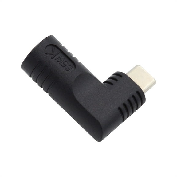 FVH DC Jack 4.0x1.7mm Input to USB-C Type-C Angled 90 Degree Power Plug Charge Adapter for Laptop Phone