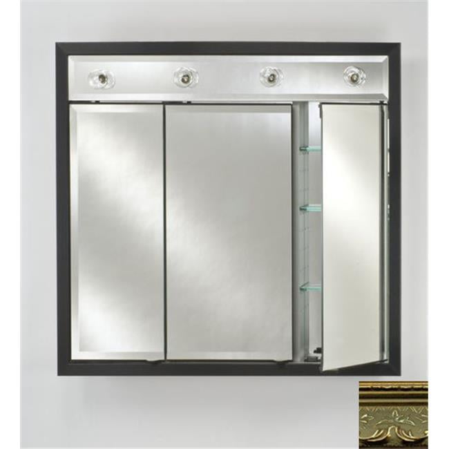 Afina TDLC3434RMAJGD 34 in.x 34 in.Recessed Triple Door Medicine