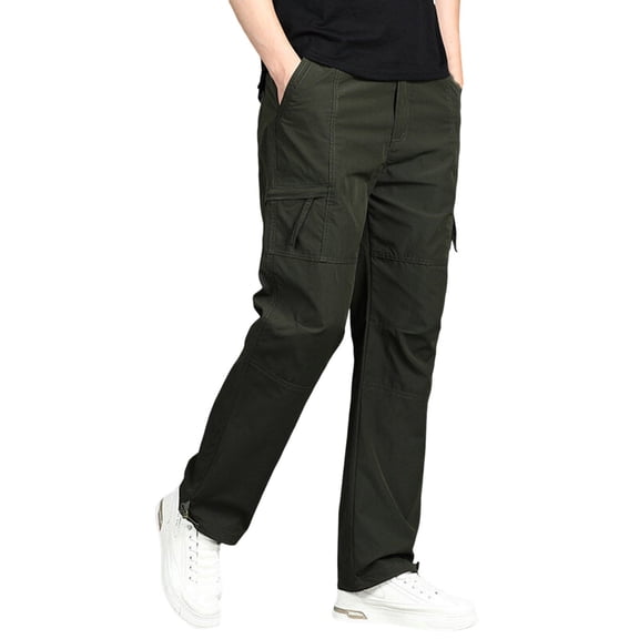 Tumotour Cargo Pants For Men Solid Color Casual Joggers Pants Drawstring Work Pants Hiking Outdoor Track Jogging Sweatpants Pants With Pockets