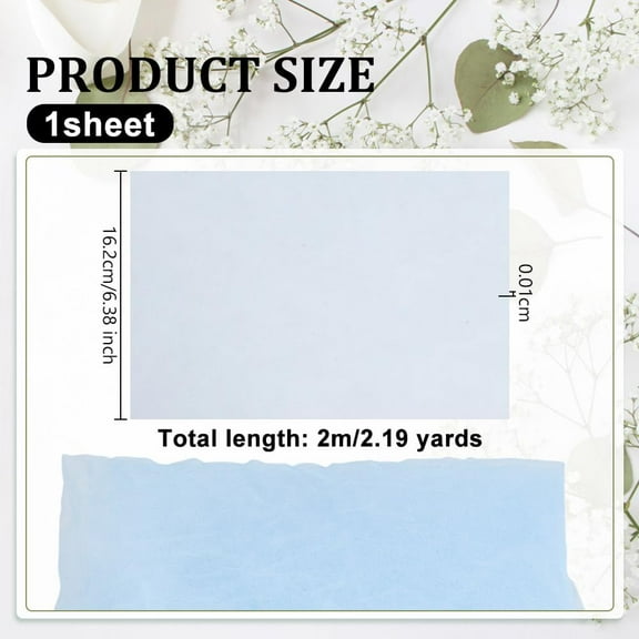 2.2 Yards Light Blue Tulle Fabrics 1.8 Yards Wide Chiffon Sheer Crepe Fabric Chinlon Tulle 0.1mm Thick Gauze Mesh Bolt Net for Wrapping DIY Sewing Crafts Wedding Party Decorations