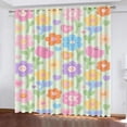 thumbnail image 2 of Flowers Curtains for Bedroom Living Room, Flowers Blackout Curtains, Cartoon Style Home Decor Drape, Modern Design Style Window Treatments Drapes 42"W x 96"L (Pack of 2), 2 of 6