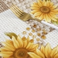 thumbnail image 4 of Vinyl Tablecloth with Flannel Backed Waterproof Oil-Proof PVC Table Cloth Wipeable Spill-Proof Plastic Table Cover for Indoor and Outdoor(Sunflower, 60 x 60 Inch Round) Sunflower 60 x 60 Inch Round, 4 of 5
