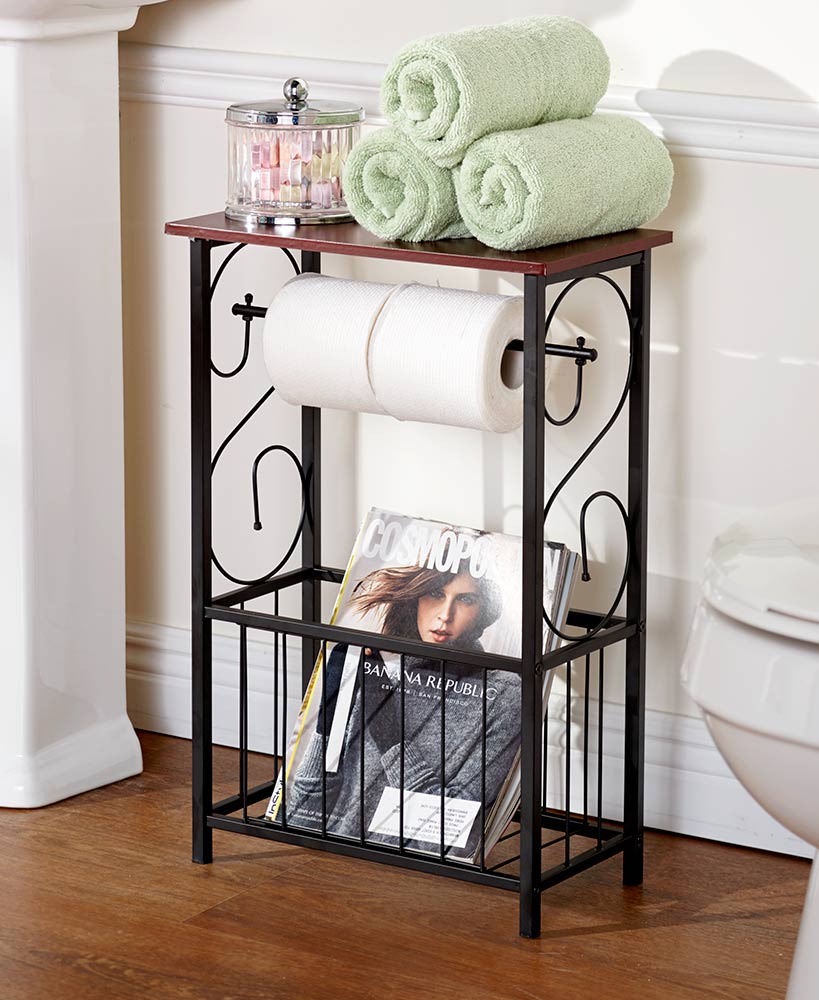 Scrolled Bathroom Storage Table Everything Bathroom
