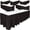 Black, variant on DecorRack 6 Pack Table Skirts, 29 in x 14 ft Reusable Party Tablecloth Skirt with Adhesive Strip for Parties & Events, Royal Blue (Pack of 6)