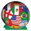 Pack of 6 Multi-Colored International Sports Themed Soccer Ball Centerpieces 10"