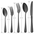 thumbnail image 4 of ENLOY 20 Piece Silverware Set Stainless Steel Flatware Cutlery Set Knife Fork Spoon Service for 4 Black, 4 of 7