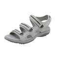 thumbnail image 1 of 2DXuixsh Sandales pour Femmes Légères Semelle Intérieure Souple Bride Fine Sandale de Plage Sandale de Sport de Randonnée Crochets Ajustables Soutien de la Voûte Plantaire Sandales Décontractées de Vacances à la Plage Gris Taille 8, 1 of 9