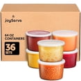 thumbnail image 3 of JoyServe 64 oz Food Storage Containers with Lids (Case Pack of 36 Sets), Half Gallon Round Plastic Deli Container with Leak-Proof Lid, BPA-Free, Freezer, Dishwasher & Microwave Safe, 3 of 5