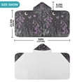 thumbnail image 4 of Yayeee Kids Hooded Towel with Hand Pockets Beach Soft Absorbent Bath Wrap 50 x 23.5 inch, Gothic Floral Print, 4 of 5