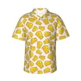 thumbnail image 1 of Fotbe Cheese Camisa Hawaiana para Hombre Unisex – Camisa Casual de Verano con Botones de Manga Corta de Algodón y Lino,X-Large, 1 of 7