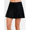 thumbnail image 3 of Calypsa Women's and Women's Plus High Waisted Flowy Swim Skirt With Shorts, 3 of 7