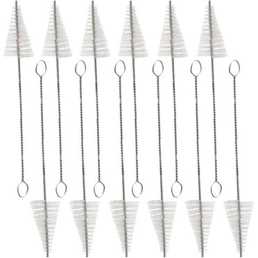 BZUEPRS 12Pcs Triangle Nylon Cake Decorating Tips Brushes Professional Cake Decorating Mouth Icing Dispensers Tips Cleaning Brushes Tube Brushes Pipe Brush Cleaner for Cake Baking Tools
