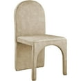 thumbnail image 3 of Meridian Furniture Summer Beige Velvet Dining Side Chair (Set of 2), 3 of 6