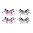 thumbnail image 1 of 2 Pairs Girls Glitter Eyelashes 3d Effect Faux Eyelashes Luminous Eyelash Extensions, 1 of 4
