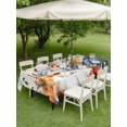 thumbnail image 3 of Outdoor Tablecloth with Umbrella Hole and Zipper, Fall Orange Blue Rectangle Table Cloth 54x80 Inch Waterproof Tablecloth, Thanksgiving Floral Botanical Vintage Picnic Table Cover for Patio Camping, 3 of 7