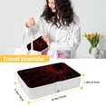 thumbnail image 5 of Spider Web Portable PU Leather Jewelry Storage Box with Removable Compartment, Earring Holder, Bracelet Holder, and Jewelry Stand, 5 of 6