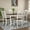 White, variant on Harper & Bright Designs Farmhouse Wood 5 Pieces Dining Table Set for 4, Rectangle Kitchen Table Set with 4 Chairs, White+Cherry