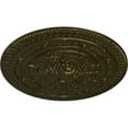 thumbnail image 3 of 37 1/2"OD x 3 3/8"P Naple Ceiling Medallion (Fits Canopies up to 3 3/8"), Hand-Painted Green Gold, 3 of 5