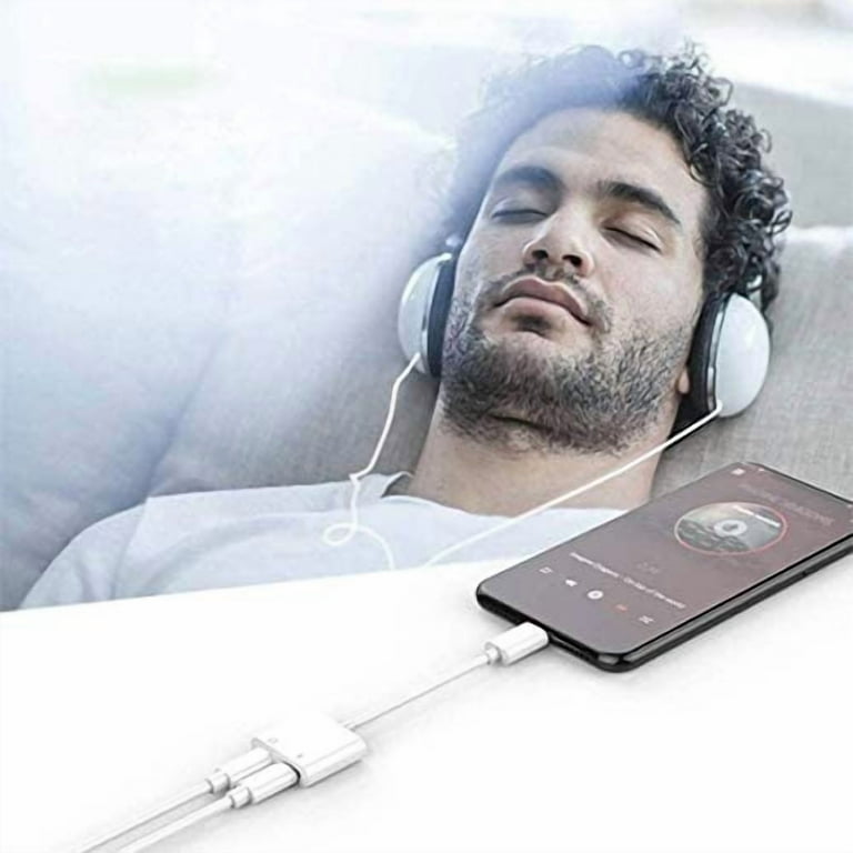 Lightning to Jack Adapter, iPhone Audio Charger Splitter