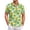 Green014, variant on QHRMKOG Short Sleeve Shirts for Men Relaxed Fit Tropical Print Hawaiian Shirts Breathable Holiday Button Down Beach Shirts Summer Trendy Shirts Green XL