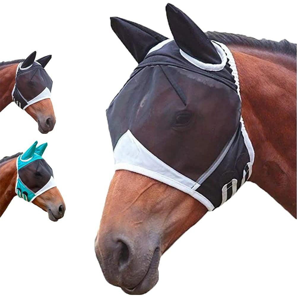 Horse Fly Mask Super Comfort Horse Fly Mask Elasticity Fly Mask with Ears We Only Make Products That Horses Like 