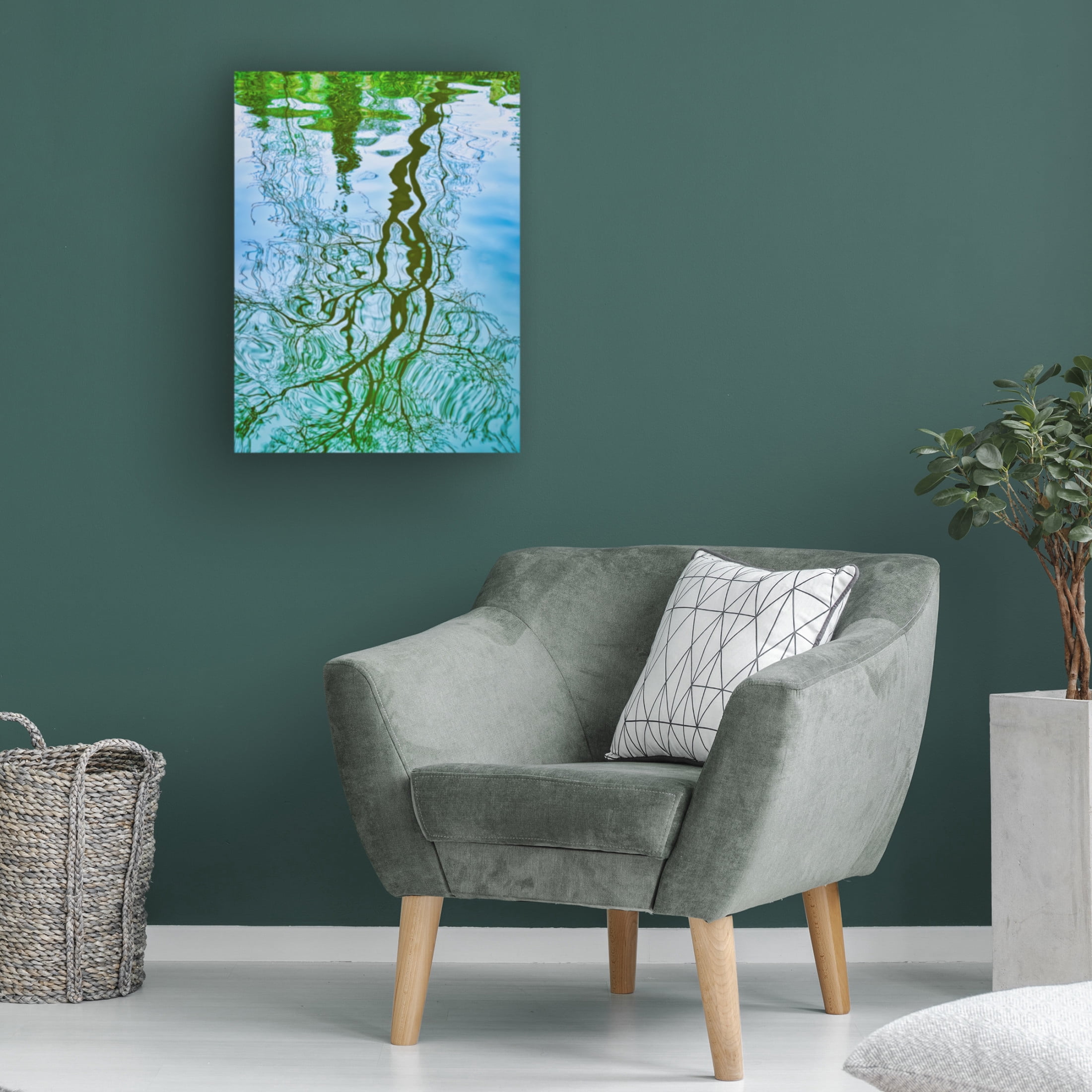Canvas Wall Art - Mark A Paulda 'Tree Reflection' Wall Art for Living Room, Bedroom, or Office Décor by Trademark Fine Art - 18 x 24 Inches