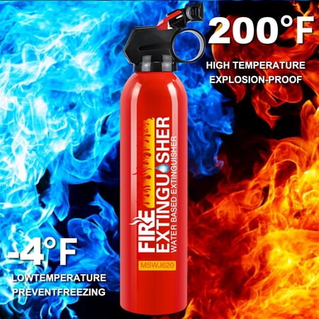 Fire Extinguishers with Mount Bracket - 3 Packs Small Portable Fire Extinguisher for Home, Kitchen, Car, Boat, RV, Vehicle - 620ml Water-Based Fire Extinguisher for Class A, B, C, K Fire