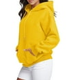 thumbnail image 6 of XINXIAOO Womens Hoodies Long Sleeve Pullover Hoodie Oversized Sweatshirt for Women Yellow Sweater Winter Tops for Women Comfy Clothes for Women, 6 of 8