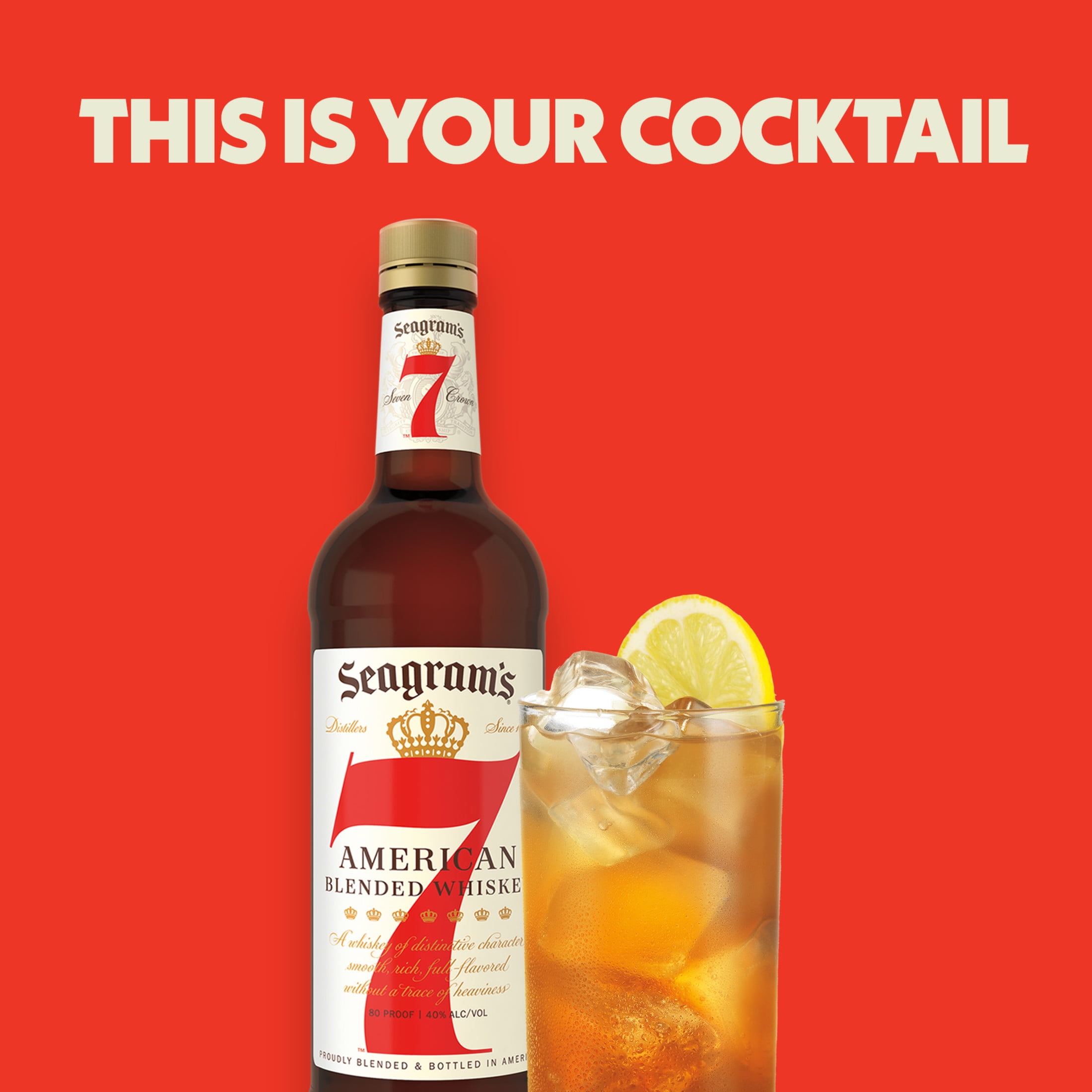 Seagram's 7 Crown American Blended Whiskey, 50 mL
