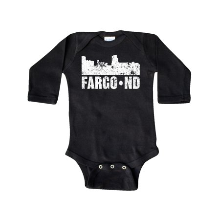 

Inktastic Fargo Skyline Grunge Gift Baby Boy or Baby Girl Long Sleeve Bodysuit