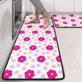 thumbnail image 2 of Kitchen Rugs Sets Of 2,Pink Daisy Flower Polka Dots Pattern Anti Fatigue Kitchen Mat Rugs Non Slip Washable,Decorative Kitchen Floor Mats for Kitchen,Sink,Laundry,17"x47"+17"x47", 2 of 5