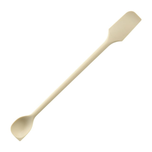 Luzkey Silicone Spatulas Baking Spatulas Cosmetic Spoon Reusable Cake Spoon Butter Mixer Utensil Tool for Lip Color Cosmetics Mixer White