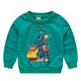 thumbnail image 1 of Tenues de Rentrée pour Filles Hiver Bébé Garçons Filles Noël Imprimé Dessin Animé Col Rond Pull Chandail en Molleton Ensemble de Détente Deux Pièces en Liquidation, 1 of 8