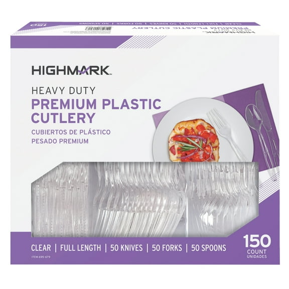 Highmark Full Length Utensils, Clear, Pack Of 150, 11595