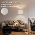 thumbnail image 5 of Mid-Century Arc Floor Lamp (68") - Dimmable Adjustable Corner Lamp with White Fabric Shade & Foot Switch for Home Office, 5 of 8