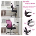 thumbnail image 6 of BestOffice Manager's Chair with Lumbar Support & Swivel, 250 lb. Capacity, Pink, 6 of 7