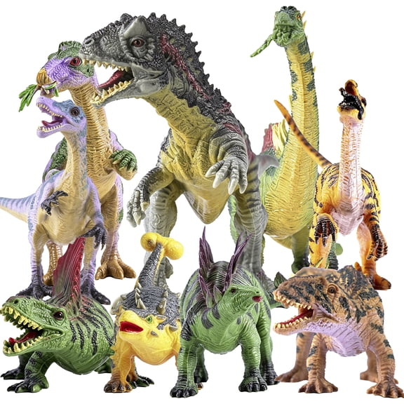 Plexora Dinosaur Toys for Kids,9 PCS Movable Joints Set