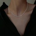 thumbnail image 3 of 2024 2 piezas Popular Color Plata Brillante Cadena de Clavícula Gargantilla Collar Para Mujeres Joyería Fina Boda Fiesta Cumpleaños Regalo--x524-Código de producto x551, 3 of 5