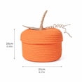 thumbnail image 2 of Halloween Decor, Pumpkin-Shaped Handwoven Storage Basket with Lid, for Halloween Candy Storage and Fall Home Decor, 11.8 x 11.8 x 8.7 in, for Halloween Home Decor, Thanksgiving and Holiday Gift, 2 of 5