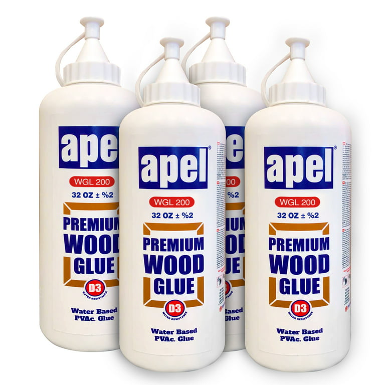 Wood Glue For Woodworking And Hobbies, Extra Strength For Crafts, 32 oz./2  pound, Water Based Clear PVA Glue For Interior & Exterior, Low Viscosity (4