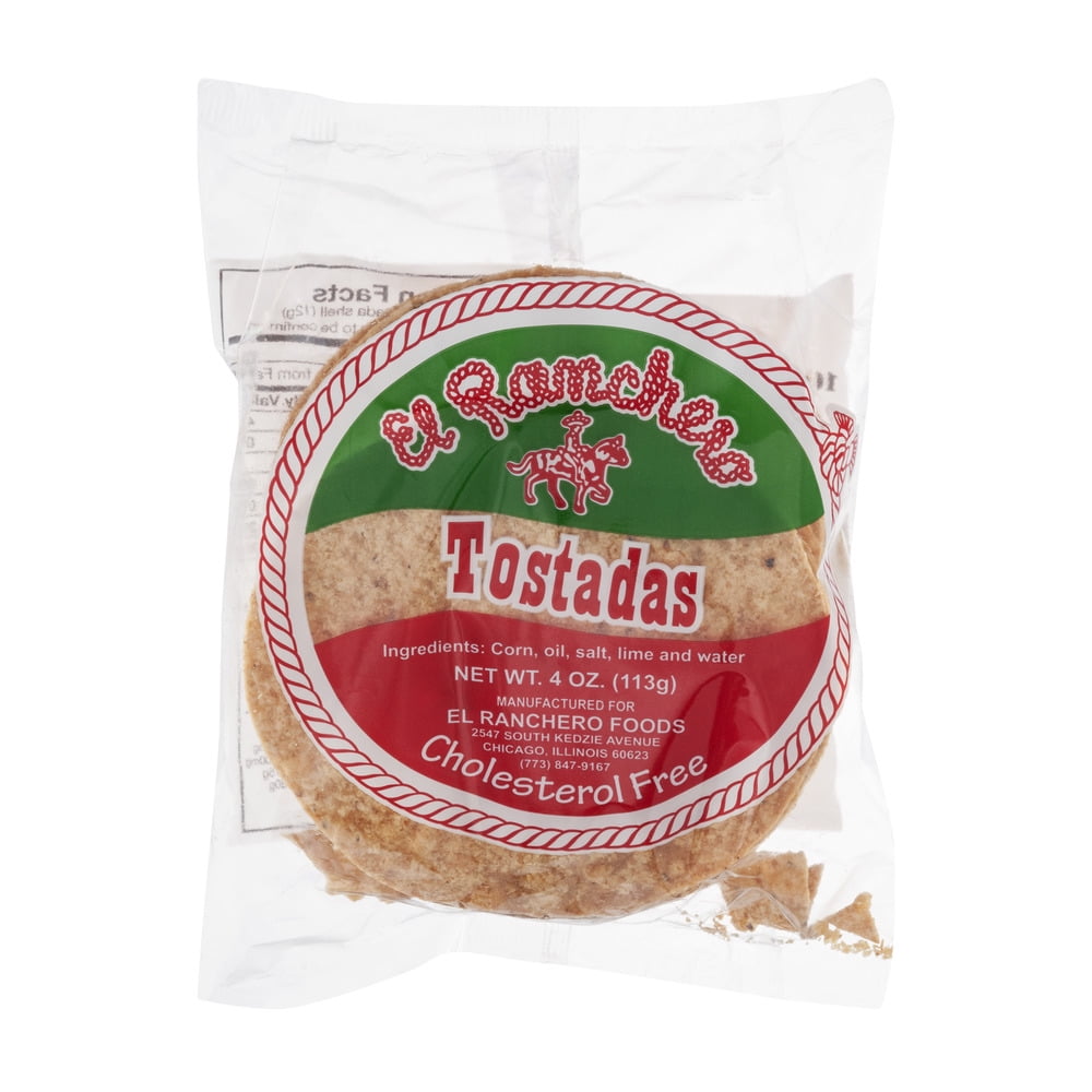 El Ranchero Tostada Flat Round Tortilla Regular Wrap Bag, 4 oz